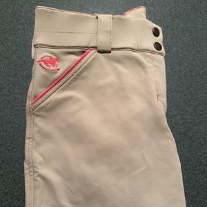 SmartPak Piper Evolution Mid-Rise Breeches Knee Patch 30L Tan/Pink